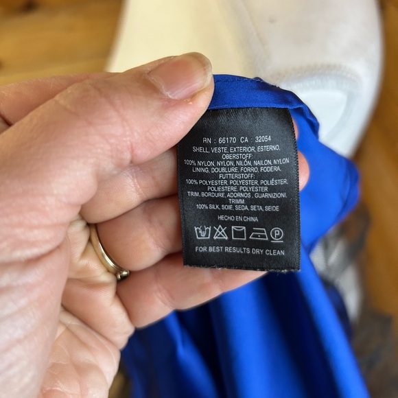 Moulinette Soeurs A-Line Dress Lace Silk Blue Black Fit & Flare Twirl Prom HoCo - Picture 10 of 10